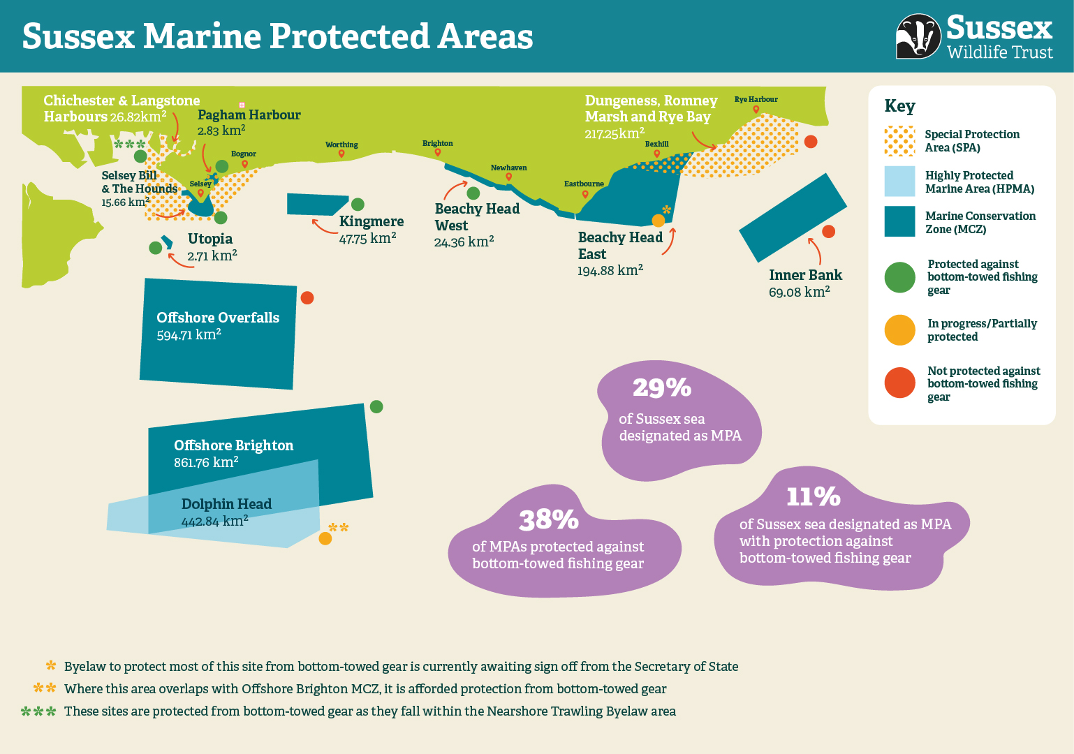 Sussex Marine Protected Areas map